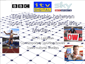 The relationship between Sport, Sponsorship - socio