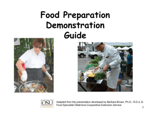 How to Give a Food Demonstration - University of Missouri Extension