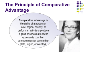 The principle of comparative advantage