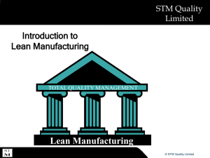LeanManufacturing - STM Quality.co.uk