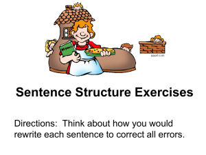 Sentence Exercises