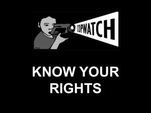 Know Your Rights Outline (powerpoint)