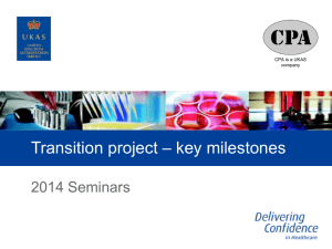 7 Transition project - key milestones