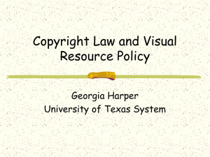 Copyright Law and Visual Resource Policy