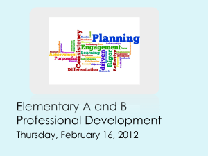 Elementary A and B Professional Development