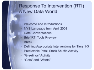 RtI Conference PowerPoint March 26, 2010