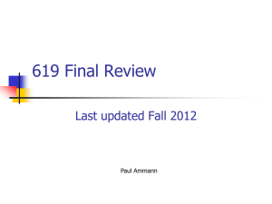 619 Final Review