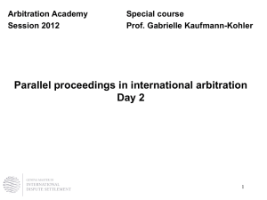 2nd part - Arbitration Academy
