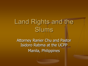 Land Rights and the Slums