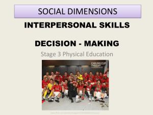 Social Dimensions - PE Studies Revision Seminars