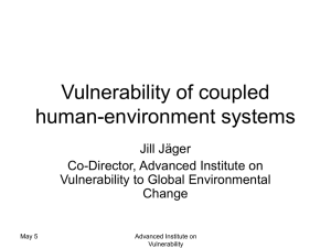 Vulnerability of coupled human-environment systems