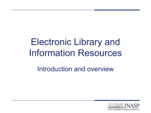 Electronic Journals and Electronic Resources Library