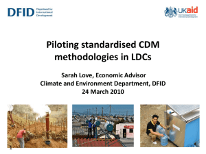 DFID and Low Carbon Development