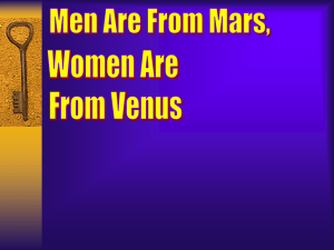 to view a presentation about Men Are From