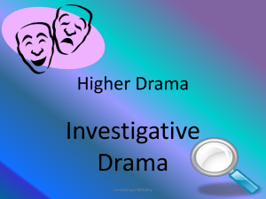 Introduction to Investigative Drama Unit