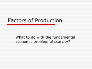 Factors of Production Notes
