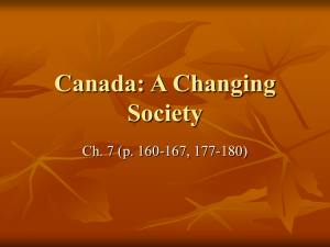 Canada: A Changing Society