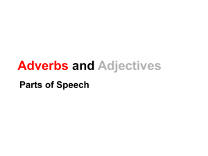 Adverbs and Adjectives Lesson PPT