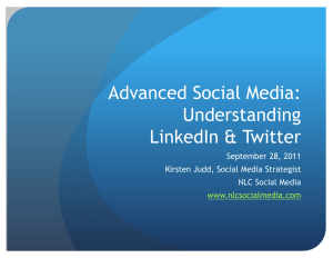 LinkedIn Twitter PPT presentation