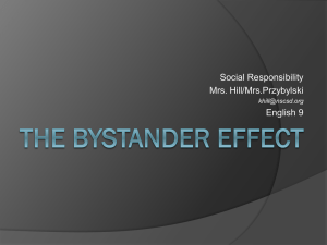 THE BYSTANDER EFFECT