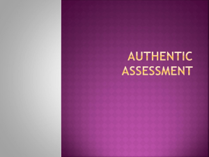 Authentic Assessment #2