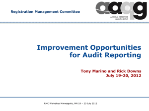 Improvement Opportunities for Audit Reporting