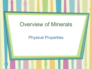 Physical Properties of Minerals PPT