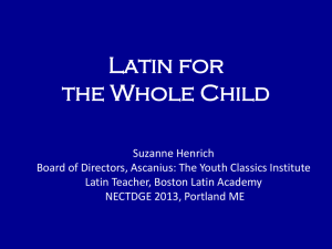 Latin for the Whole Child