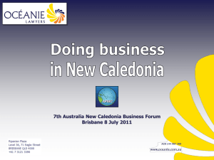 Doing Business in New Caledonia