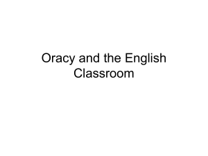 Oracy and the English Classroom 4 File