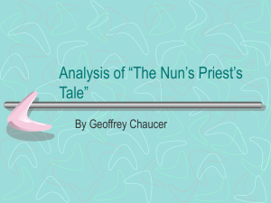 Analysis of “The Nun`s Priest`s Tale” - Mr. Jackson`s Web-site