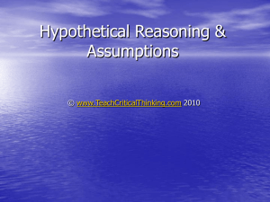 Assessing and Developing Argument Hypothetical Reasoning and