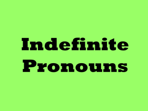 indefinite pronouns powerpoint