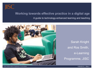 B1 Working towards effective practice in a digital age
