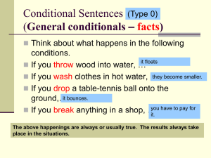 Finishing Conditional Sentences (possible situations)