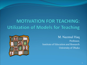 Teaching and learning model-R - Tdi