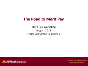 The Road to Merit Pay