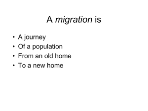 What is it like to MIGRATE?