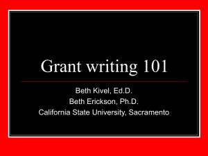 Grant writing 101