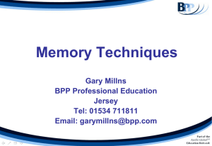 Memory Techniques - BPP Professional Education