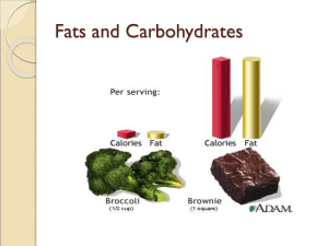 Fats and Carbohydrates pages 10-11