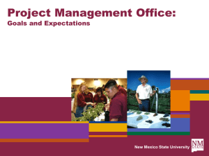 Initial PMO Presentation - ICT Project Management Office