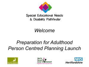 Person-centred planning - Hertfordshire County Council