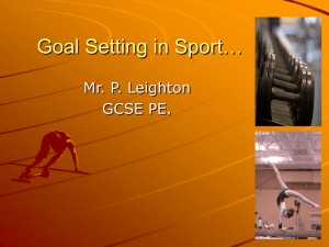 Goal Setting in Sport…