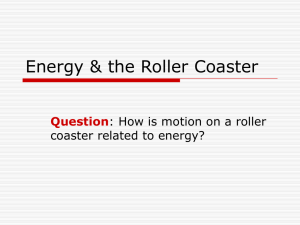 Energy & the Roller Coaster