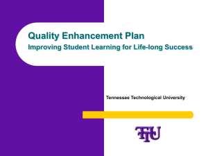 TTU QEP Overview - Tennessee Technological University