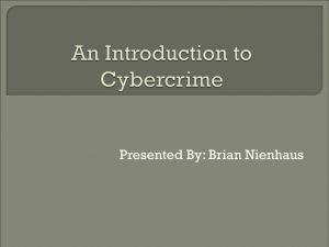 An Introduction to Cyber Crime