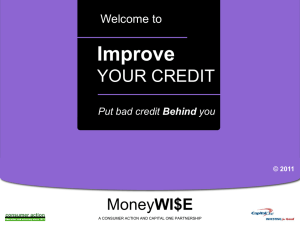 Rebuilding Good Credit - PowerPoint Training