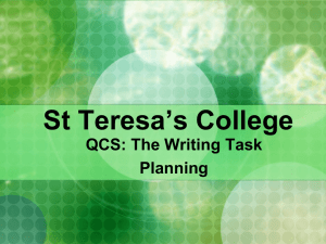 QCS Writing Task 2007