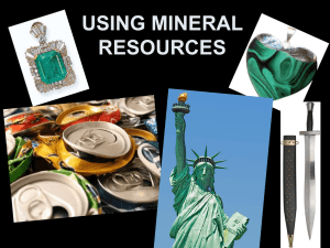 using mineral resources the uses of minerals…